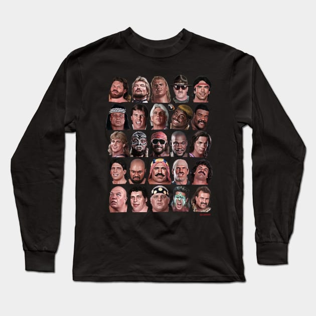 80s wrestling Long Sleeve T-Shirt by Art Simpson